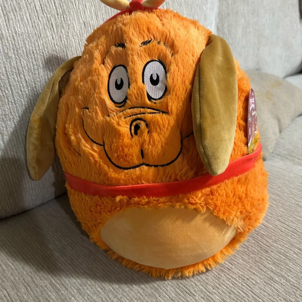 Dr. Seuss Festive Orange Plush Pillow